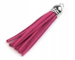 Kunstleder Quaste - 55mm - fuchsia